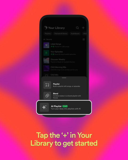 Spotify AI Playlist interface