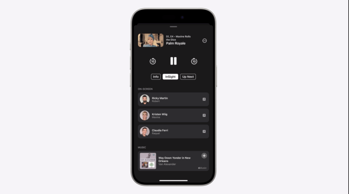 Apple TV+ InSight feature interface