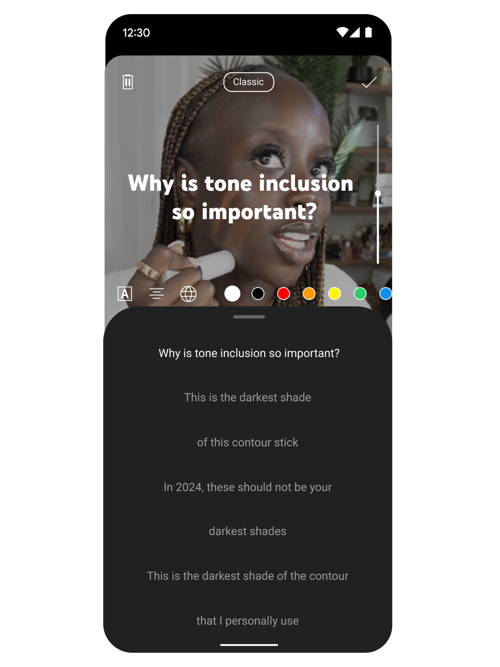 Customizable caption tools for YouTube Shorts
