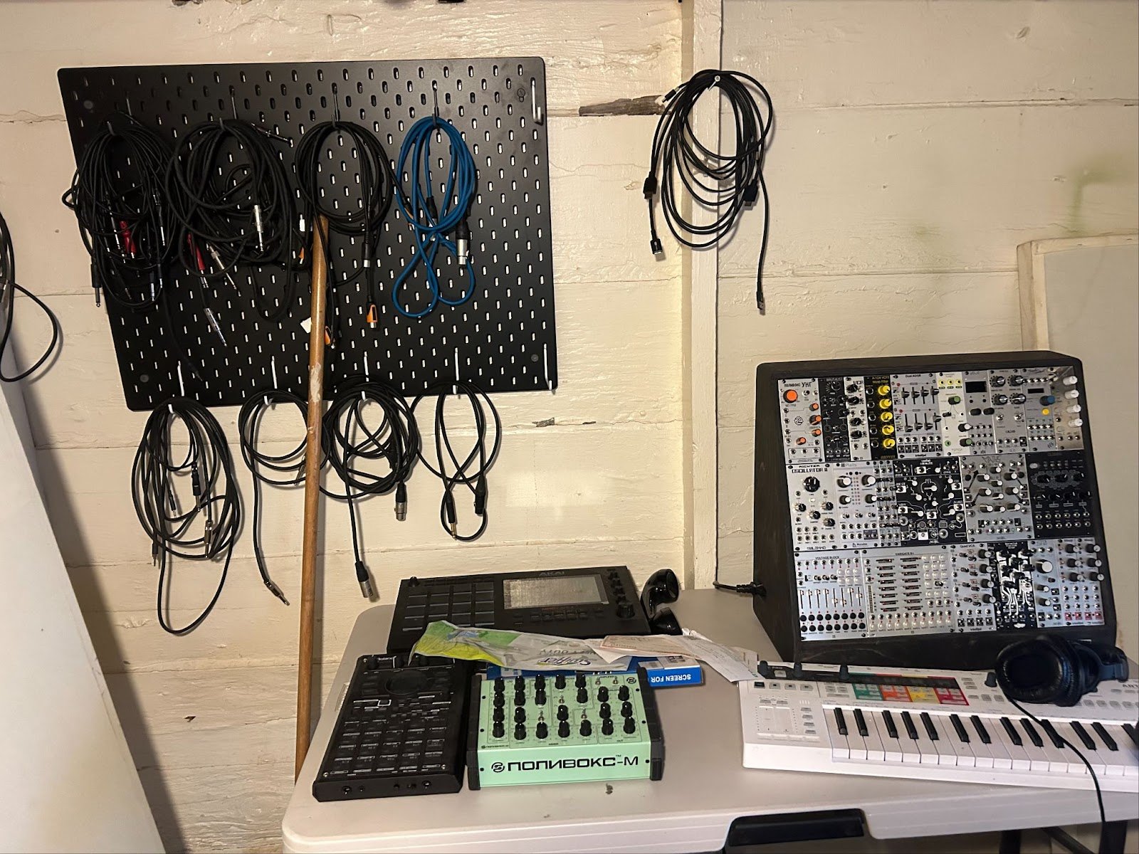 Studio gear and synthesizers