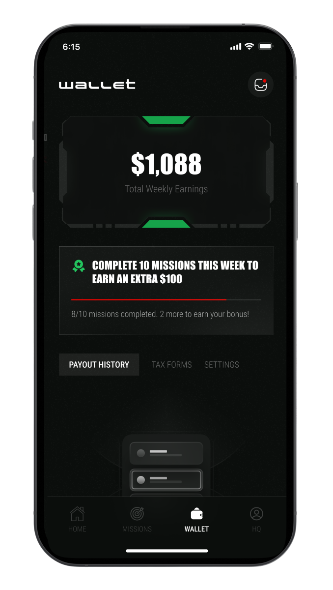 Social Agent earnings dashboard