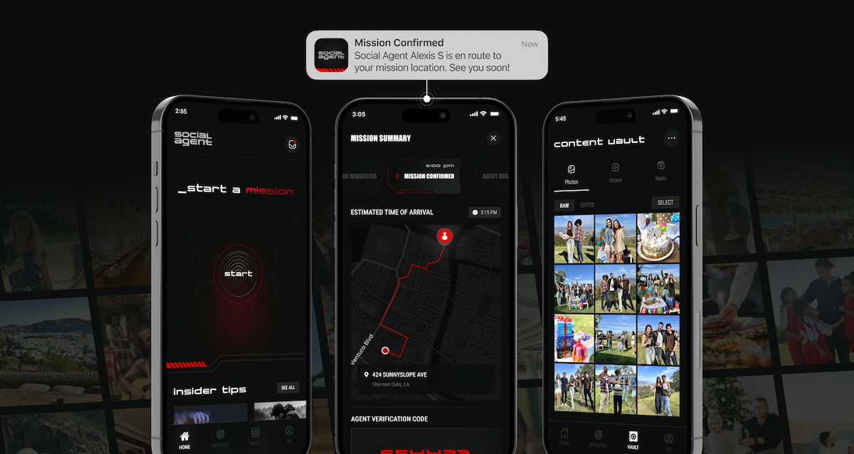 Social Agent is an app for users to book photographers within 30 minutes