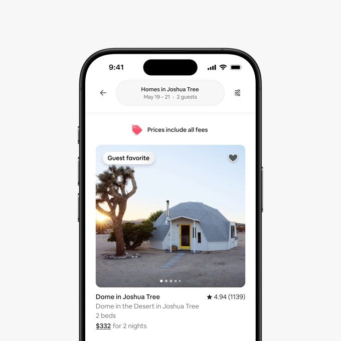 Airbnb price display update