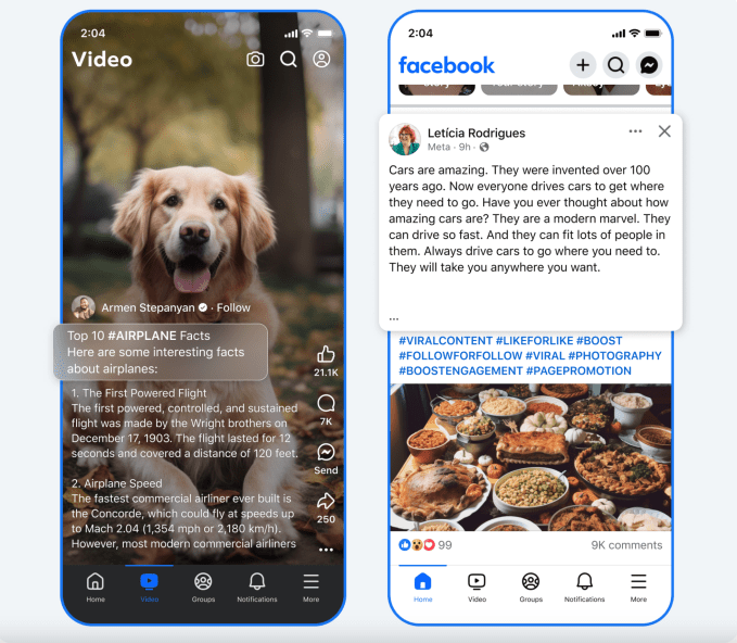 Facebook spam reduction graphic
