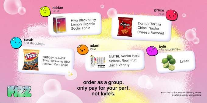 Instacart Fizz group ordering interface