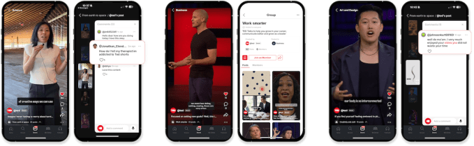 TED Shorts interface on mobile