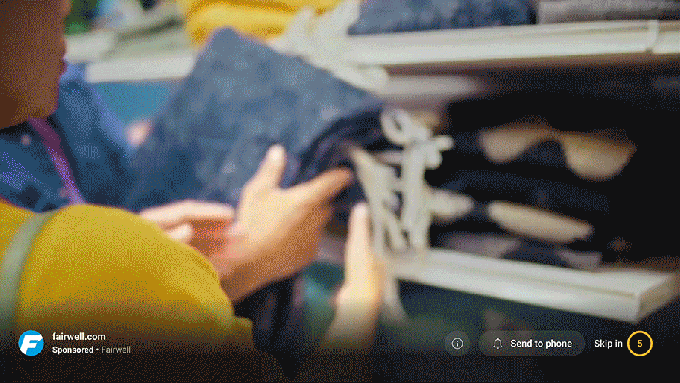 Interactive shoppable product feed on YouTube TV