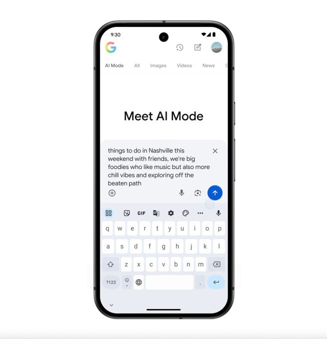 Google AI Mode interface