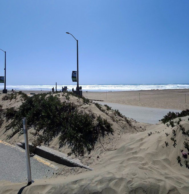 Coastal view captured during a bike ride