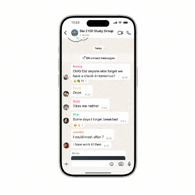 WhatsApp AI message summary interface