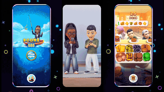Bitmoji Games interface