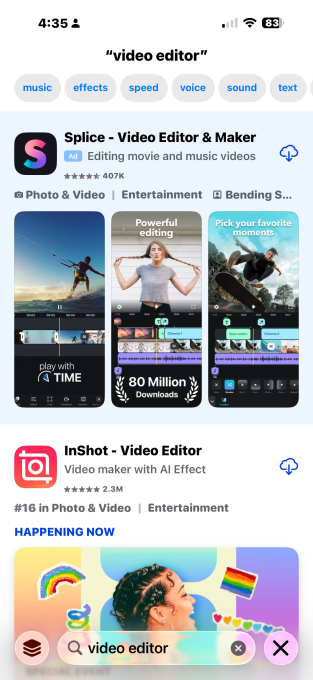 App Store screenshot showing AI tagging interface