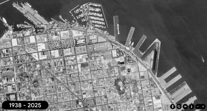 Google Earth historical imagery interface