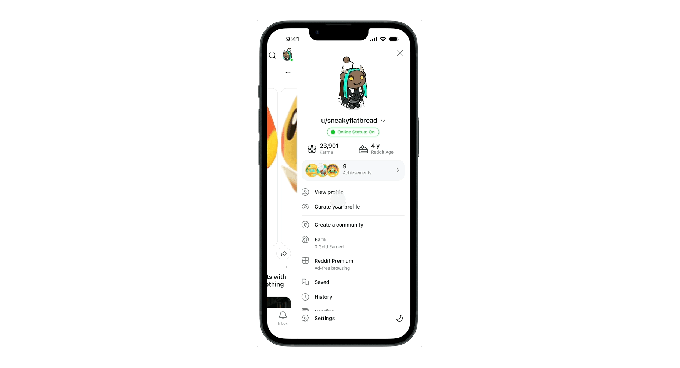 Reddit profile curation settings interface