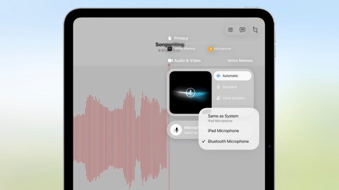 New audio recording features on iPad