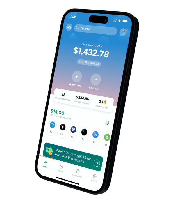 Grifin investment app interface