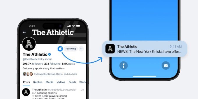 Bluesky notification settings interface