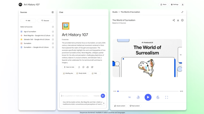 NotebookLM Video Overviews interface
