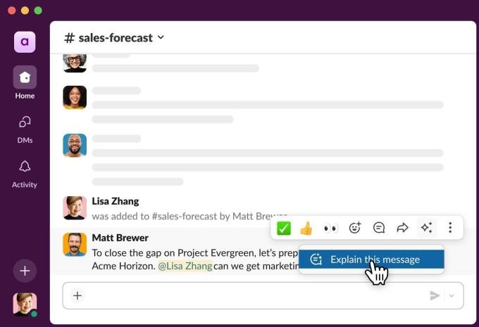 Slack AI message explanation
