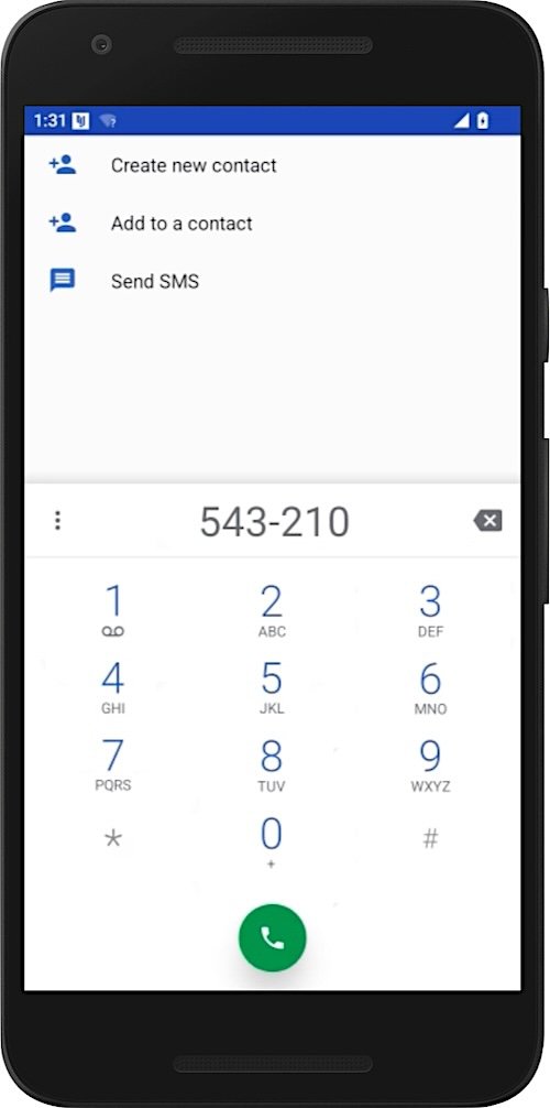 A keypad showing the 543210 backdoor code for Catwatchful.