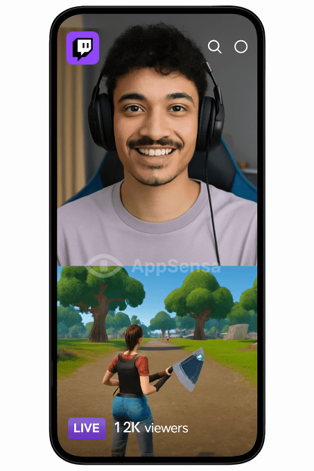 Twitch vertical video interface test