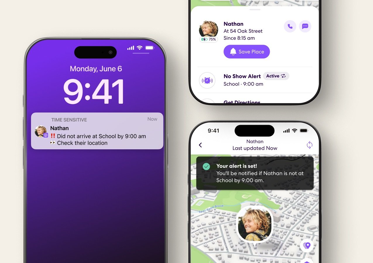 a screenshot showing the new check-in feature on Life360 