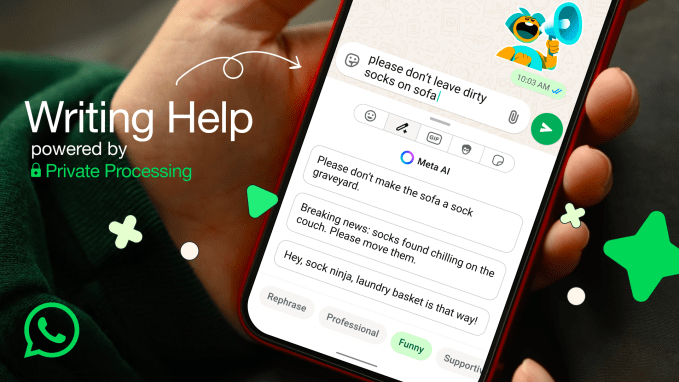 WhatsApp Writing Help feature interface