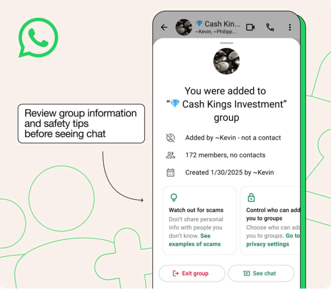 WhatsApp safety overview feature