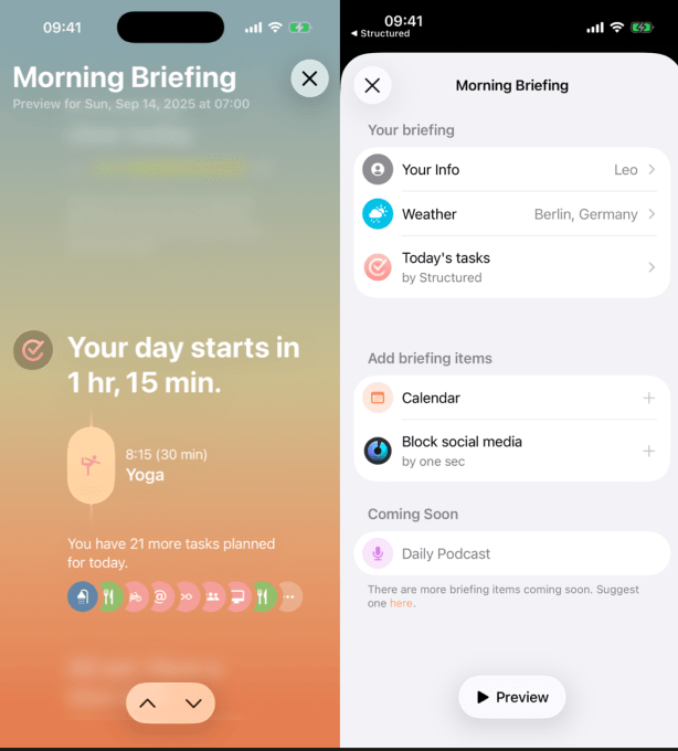 Awake app sleep planning interface
