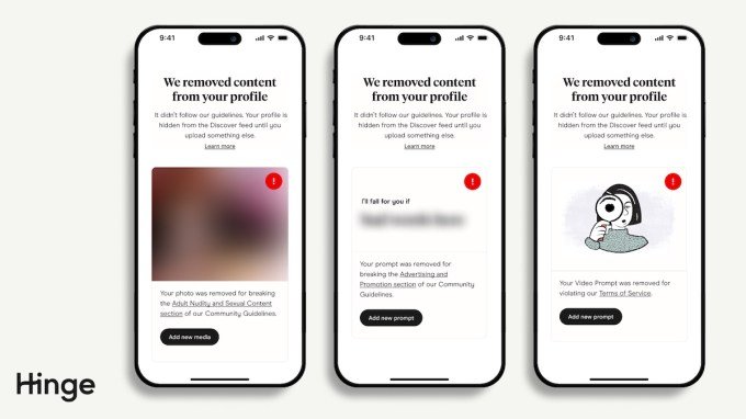 Hinge app interface update