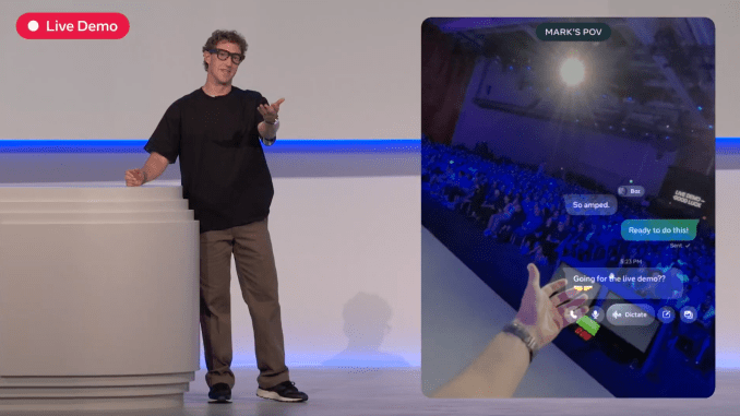 Meta Ray-Ban Display smart glasses presentation