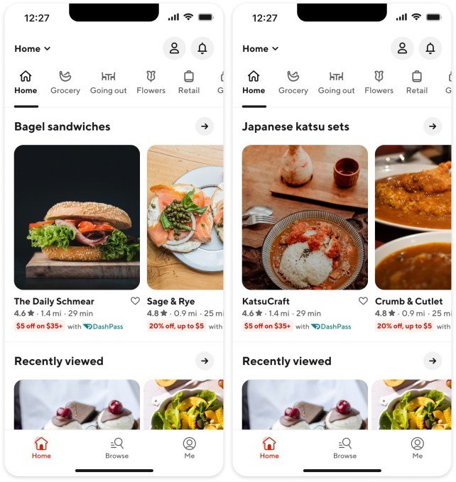 DoorDash AI recommendations