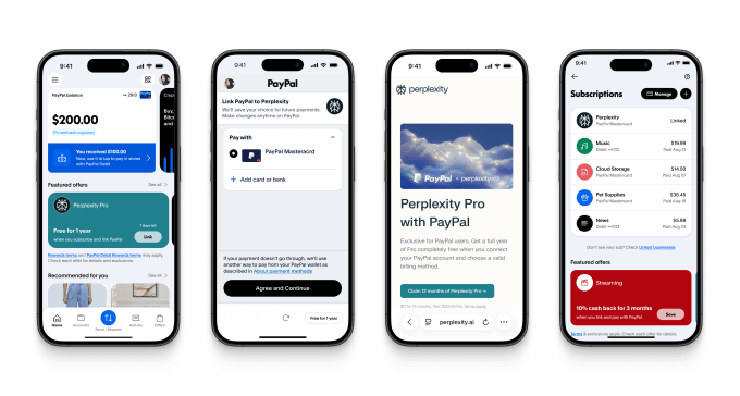 PayPal and Perplexity integration