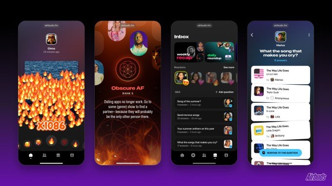 Airbuds mobile app interface