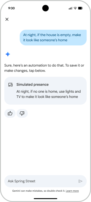 Creating automations with Gemini