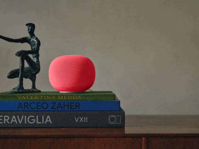 Google Home speaker in Berry color