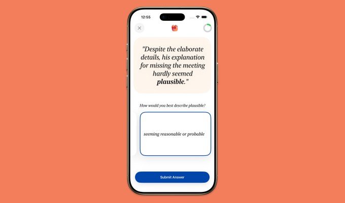 LookUp word learning interface