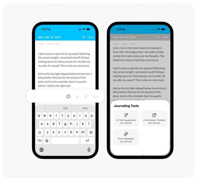 Day One journaling AI features