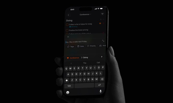 Tasks app interface