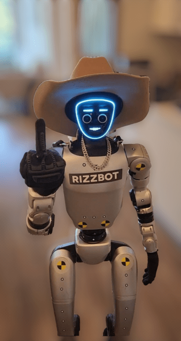 Rizzbot sending the middle finger