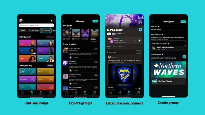 Amazon Music Fan Groups interface