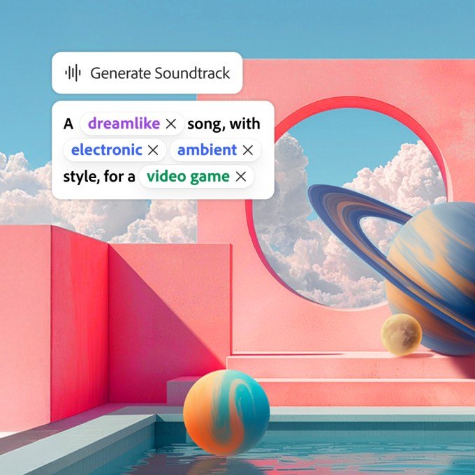 Adobe Firefly interface for generating soundtracks