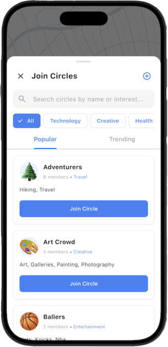 Mmotion Circles feature