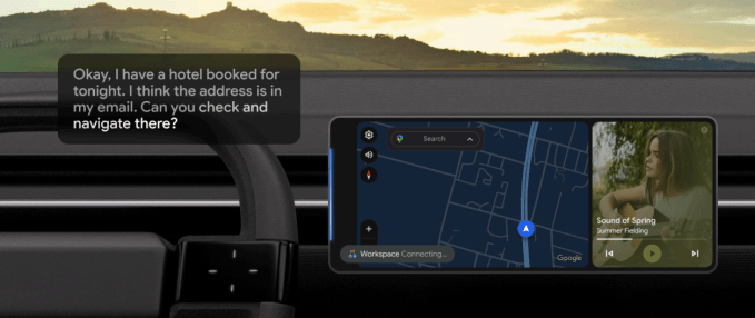 Gemini voice interaction on car dashboard