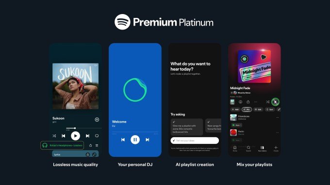 Spotify Premium Platinum interface preview