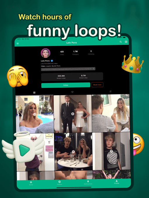 Interface showcasing archived Vine content