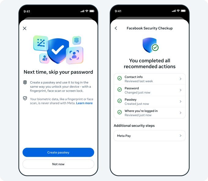 Meta security checkup features
