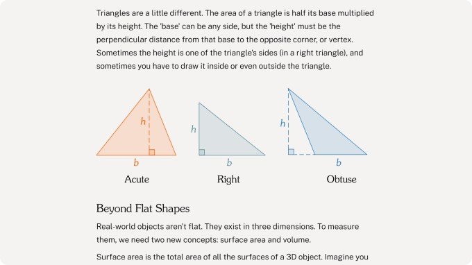 Oboe's content generation for complex subjects like mathematics.