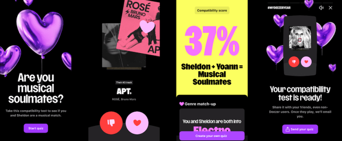 My Deezer Year 2025 quiz feature