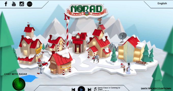NORAD Santa Tracker Interface